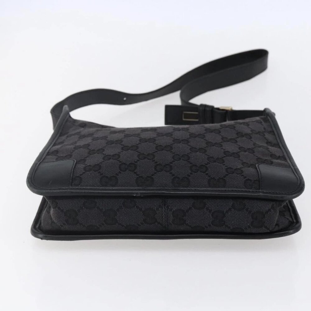GUCCI GG Canvas Shoulder Bag Black Silver - Picture 7 of 16